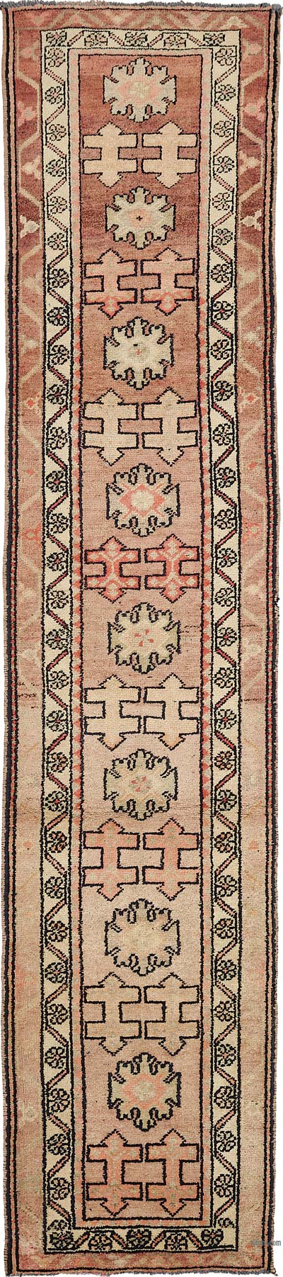 Alfombra Vintage de pasillo - 88 cm x 398 cm