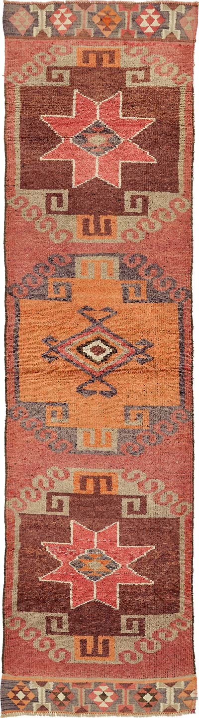 Alfombra Vintage de pasillo - 92 cm x 342 cm
