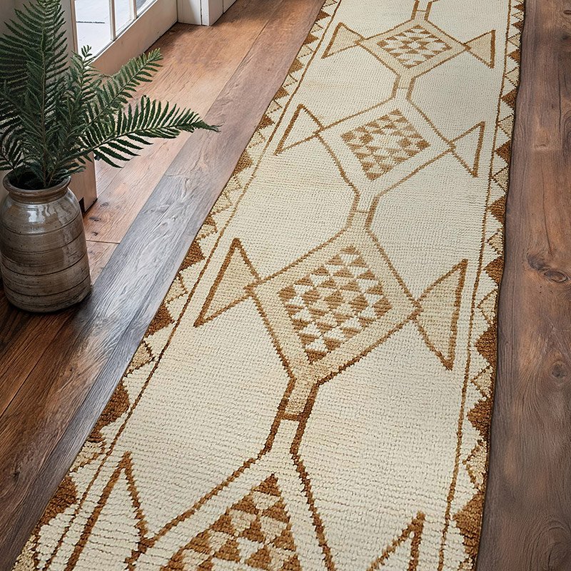 Alfombra Vintage de pasillo - 90 cm x 358 cm - K0085058