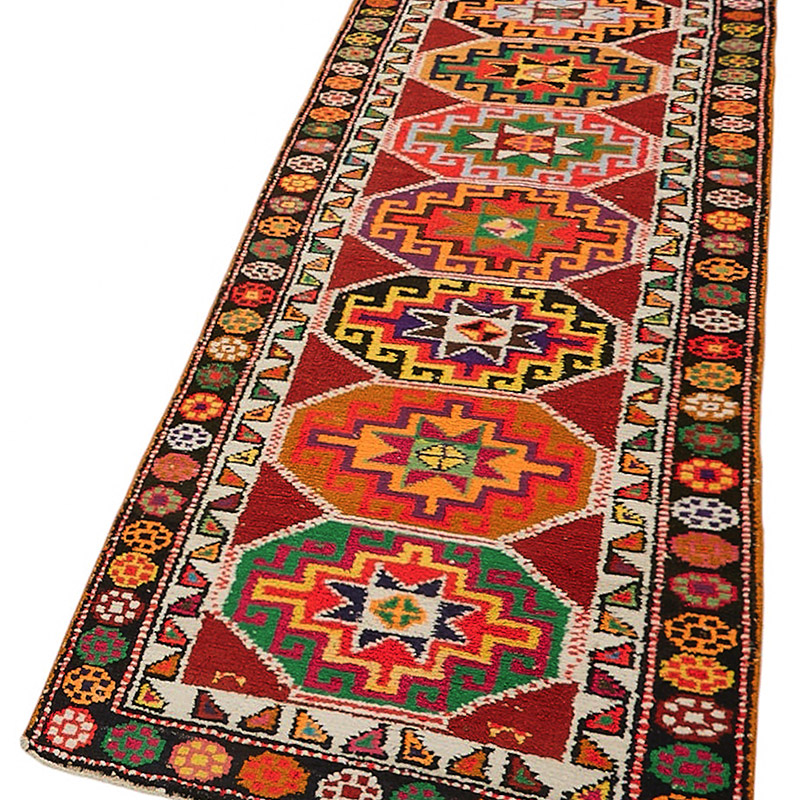 Vintage Tribal Runner Rug - 2' 9" x 9' 9" (33" x 117") - K0085059