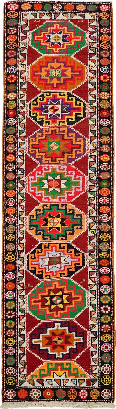 Vintage Anadolu Yolluk - 84 cm x 298 cm
