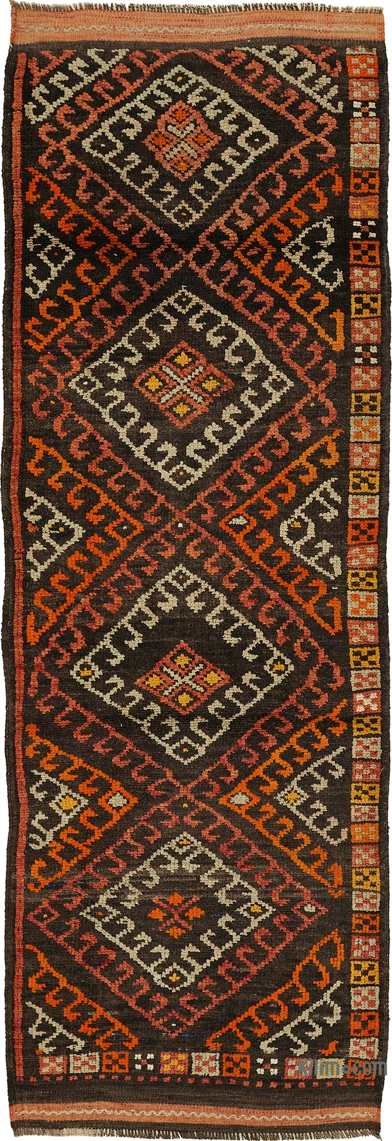 Alfombra Vintage de pasillo - 95 cm x 384 cm - K0085061