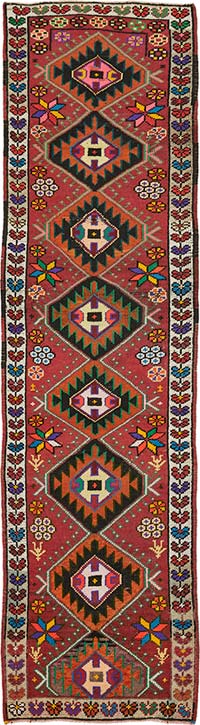 Vintage Anadolu Yolluk - 84 cm x 336 cm