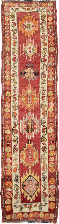 Alfombra Vintage de pasillo - 90 cm x 333 cm