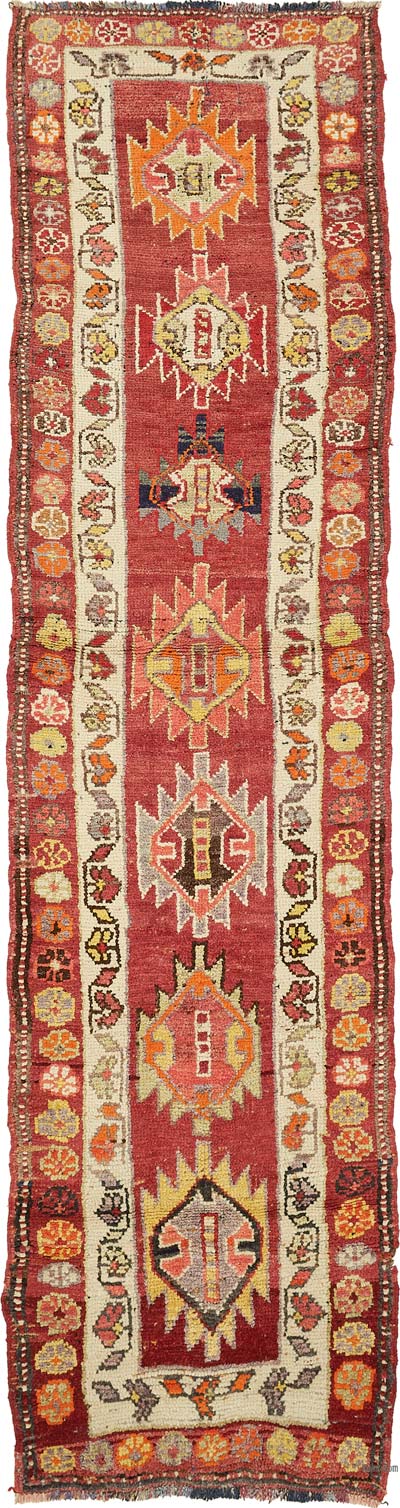 Alfombra Vintage de pasillo - 90 cm x 333 cm