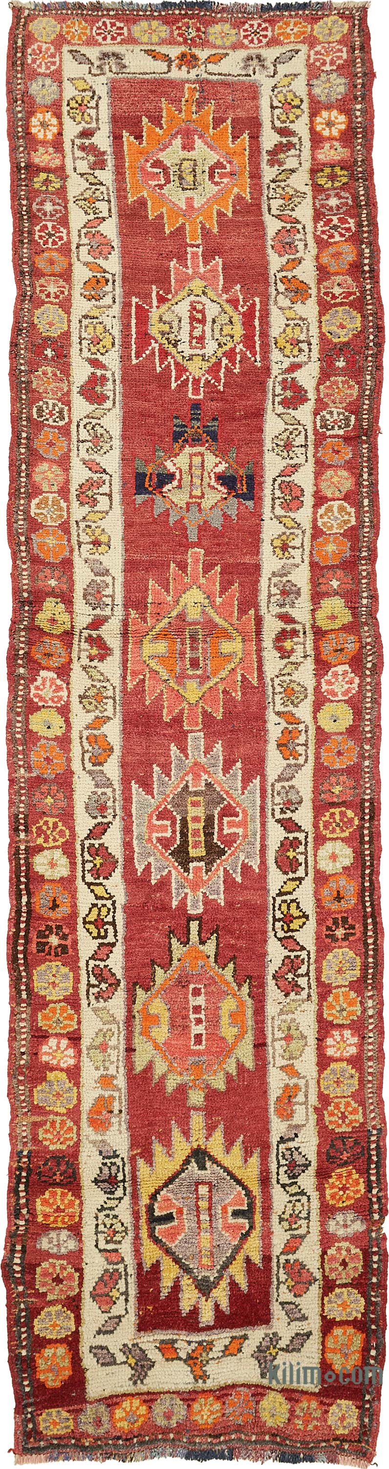 Vintage Tribal Runner Rug - 2' 11" x 10' 11" (35" x 131") - K0085064