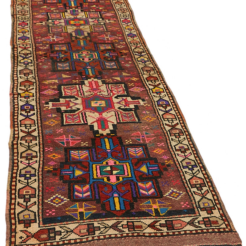 Alfombra Vintage de pasillo - 87 cm x 333 cm - K0085073