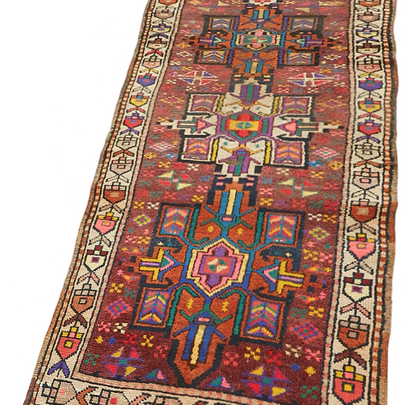 Alfombra Vintage de pasillo - 87 cm x 333 cm - K0085073