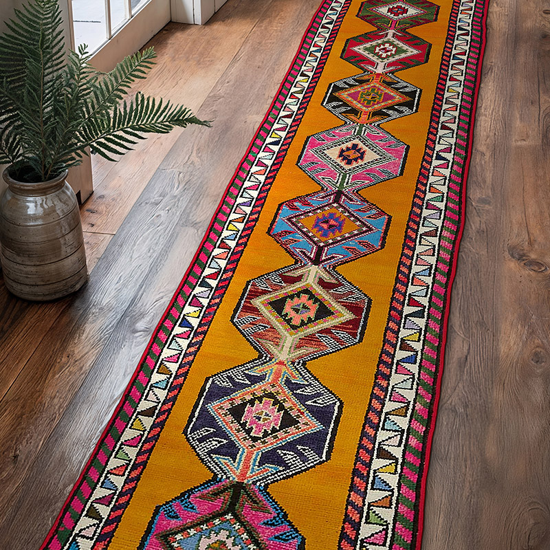 Vintage Tribal Runner Rug - 2' 8" x 13' 3" (32" x 159") - K0085079