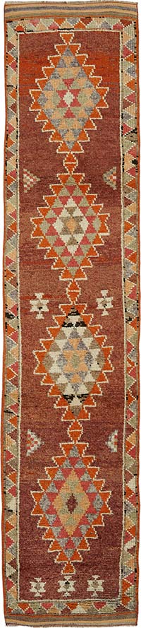 Vintage Tribal Runner Rug - 2' 7" x 13' 1" (31" x 157")