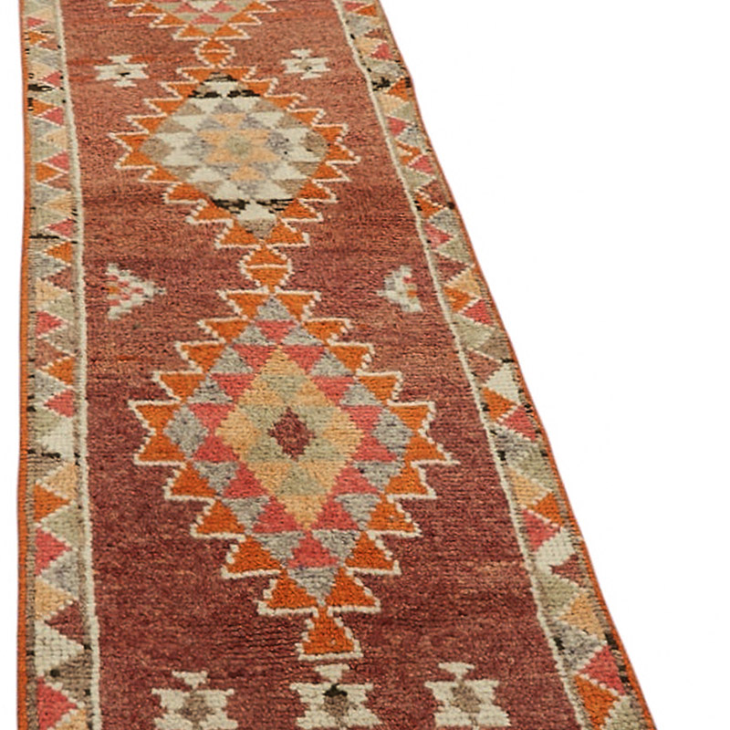 Vintage Tribal Runner Rug - 2' 7" x 13' 1" (31" x 157") - K0085080