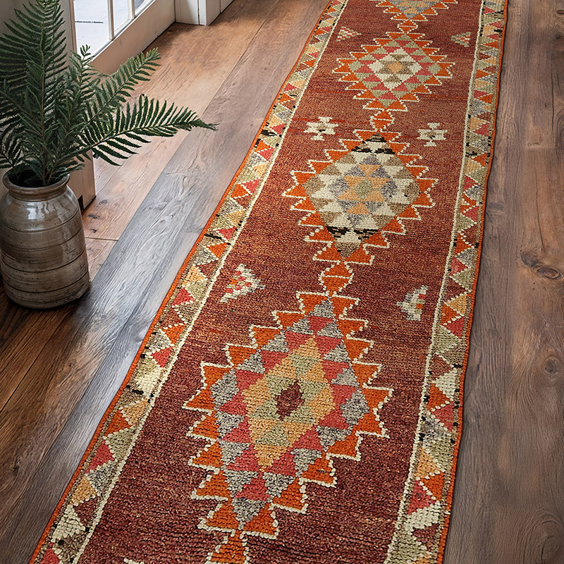 Alfombra Vintage de pasillo - 80 cm x 398 cm - K0085080