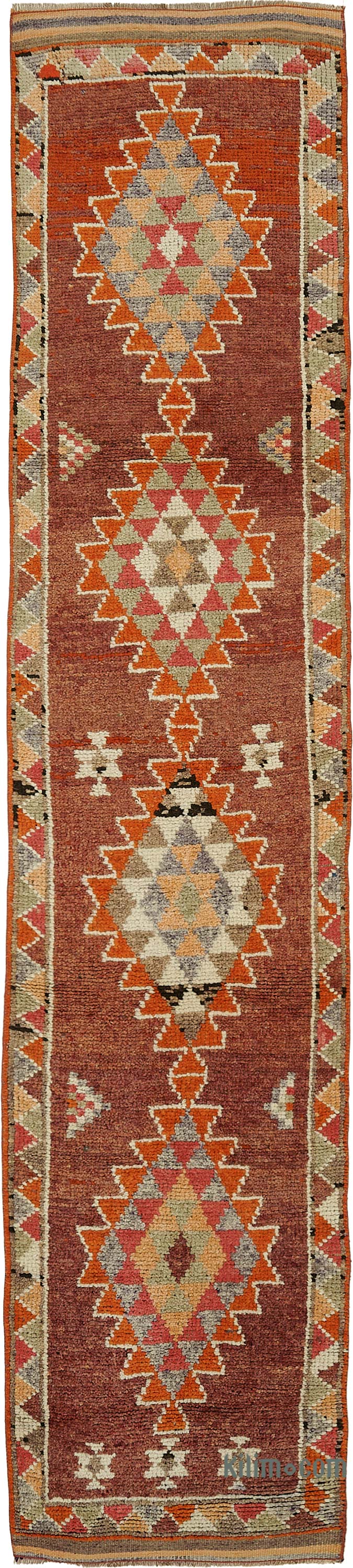 Vintage Tribal Runner Rug - 2' 7" x 13' 1" (31" x 157") - K0085080