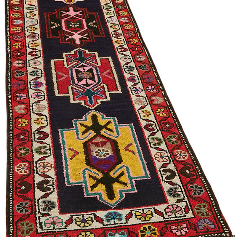 Vintage Tribal Runner Rug - 2' 7" x 8' 2" (31" x 98") - K0085081