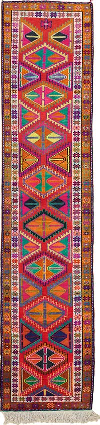Vintage Tribal Runner Rug - 2' 10" x 14' 7" (34" x 175")