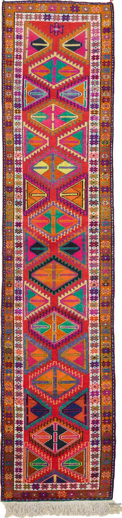 Alfombra Vintage de pasillo - 87 cm x 445 cm