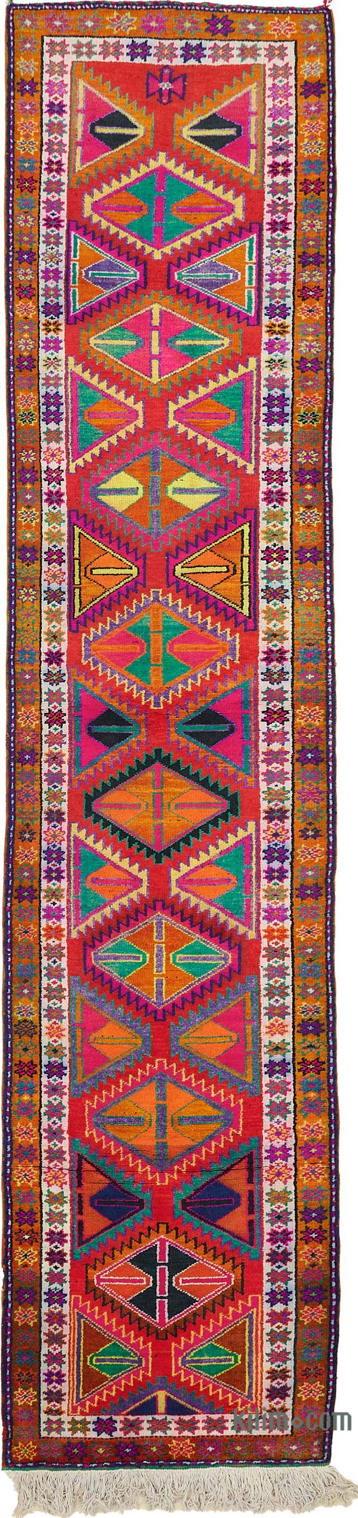 Vintage Tribal Runner Rug - 2' 10" x 14' 7" (34" x 175") - K0085091