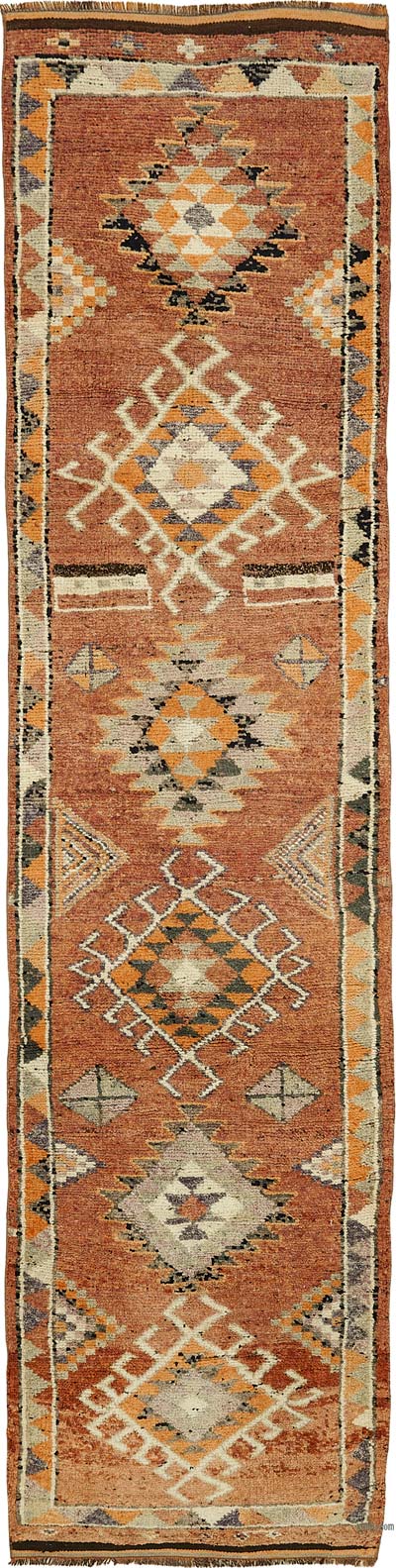 Alfombra Vintage de pasillo - 90 cm x 370 cm
