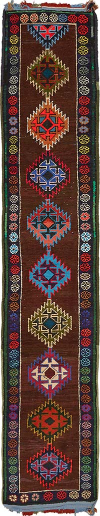Vintage Tribal Runner Rug - 2' 5" x 12' 8" (29" x 152")