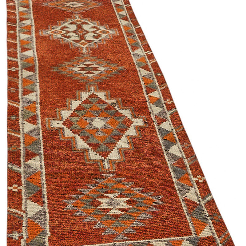 Vintage Tribal Runner Rug - 2' 9" x 12'  (33" x 144") - K0085097
