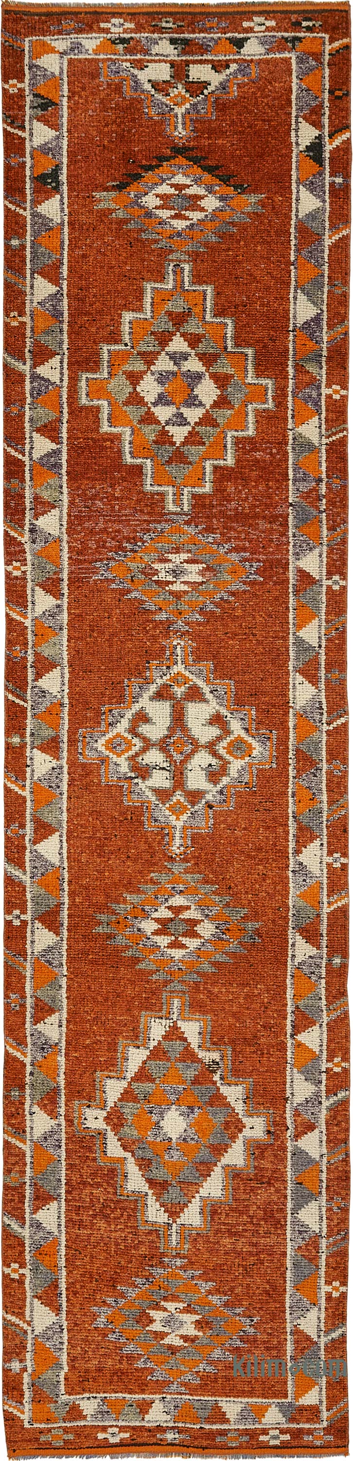 Vintage Tribal Runner Rug - 2' 9" x 12'  (33" x 144") - K0085097