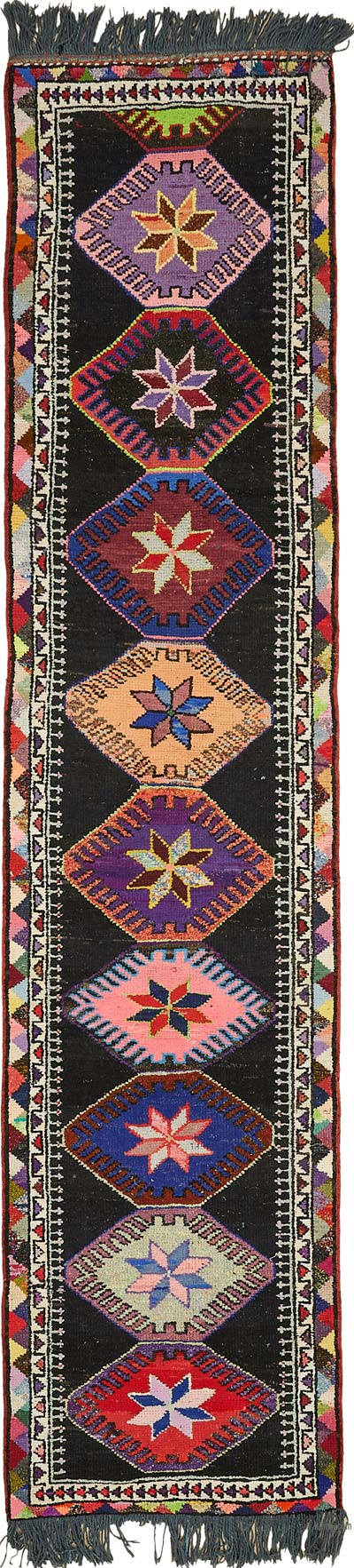 Vintage Tribal Runner Rug - 2' 10" x 13' 1" (34" x 157")