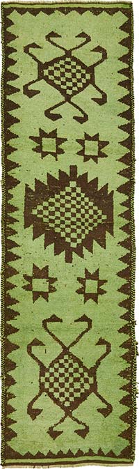 Vintage Tribal Runner Rug - 3' 6" x 11' 11" (42" x 143")