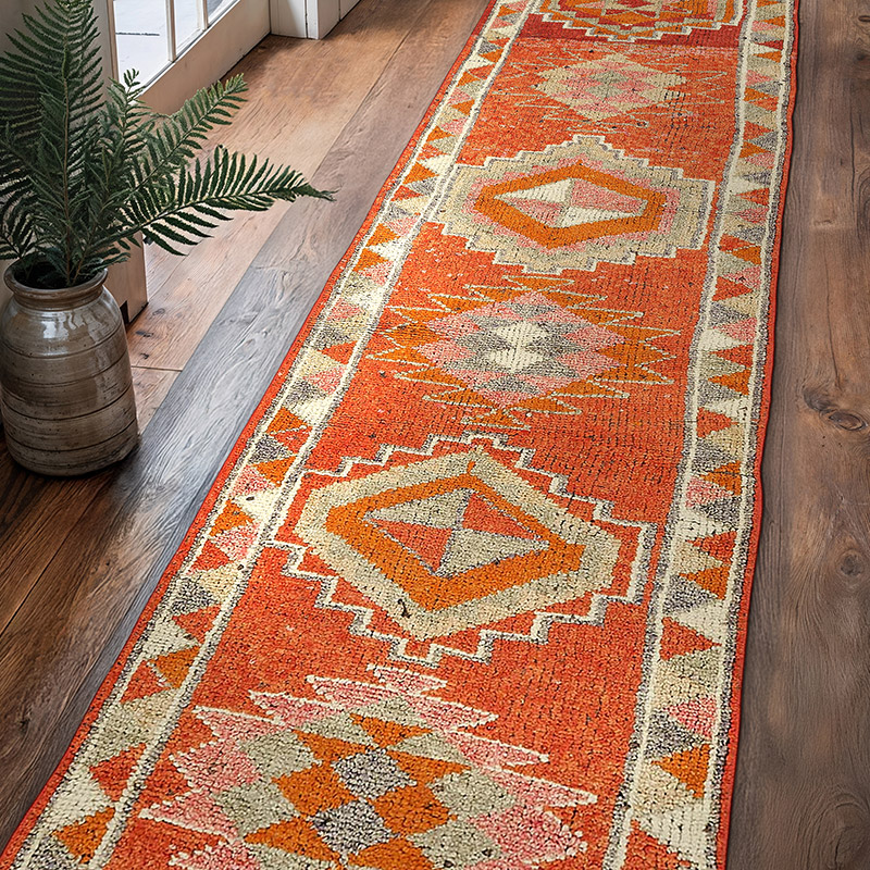 Alfombra Vintage de pasillo - 86 cm x 357 cm - K0085106