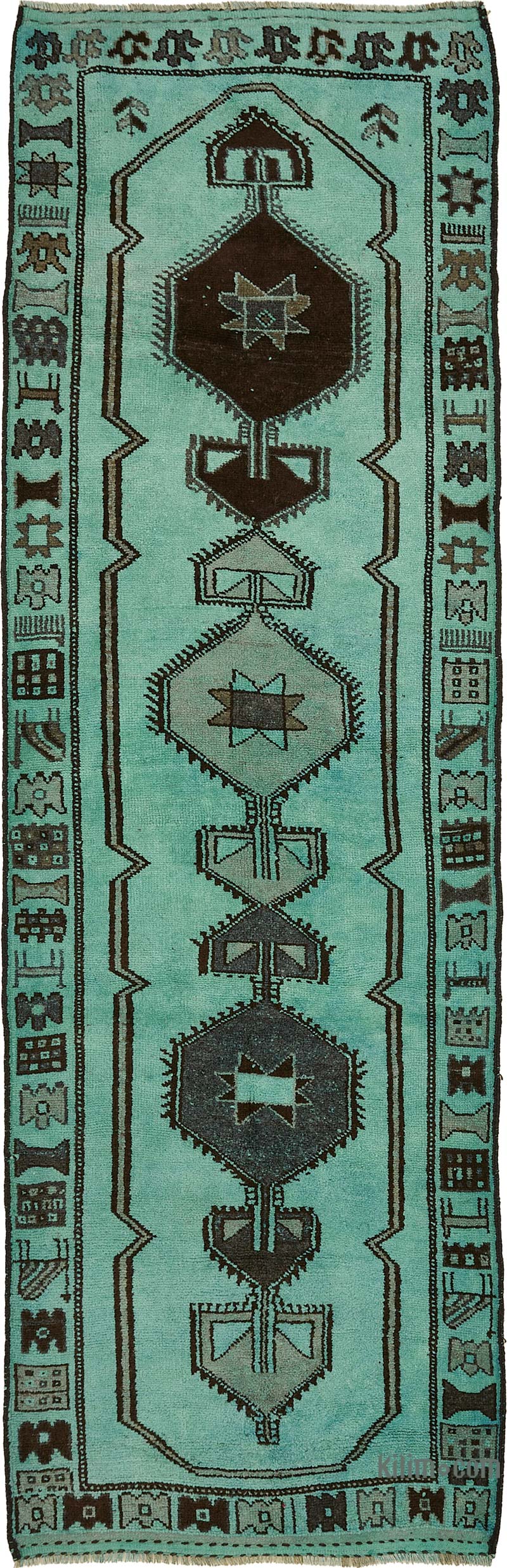 Vintage Tribal Runner Rug - 3' 8" x 11' 8" (44" x 140") - K0085110