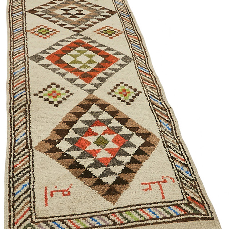 Vintage Tribal Runner Rug - 3' 2" x 10' 10" (38" x 130") - K0085113