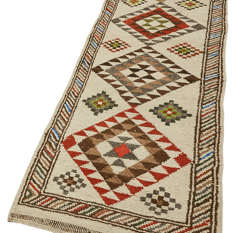 Vintage Tribal Runner Rug - 3' 2" x 10' 10" (38" x 130") - K0085113
