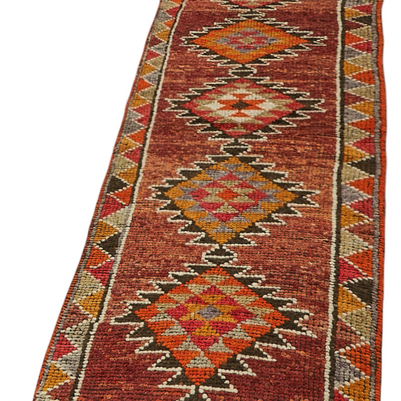 Vintage Tribal Runner Rug - 2' 9" x 13'  (33" x 156") - K0085115