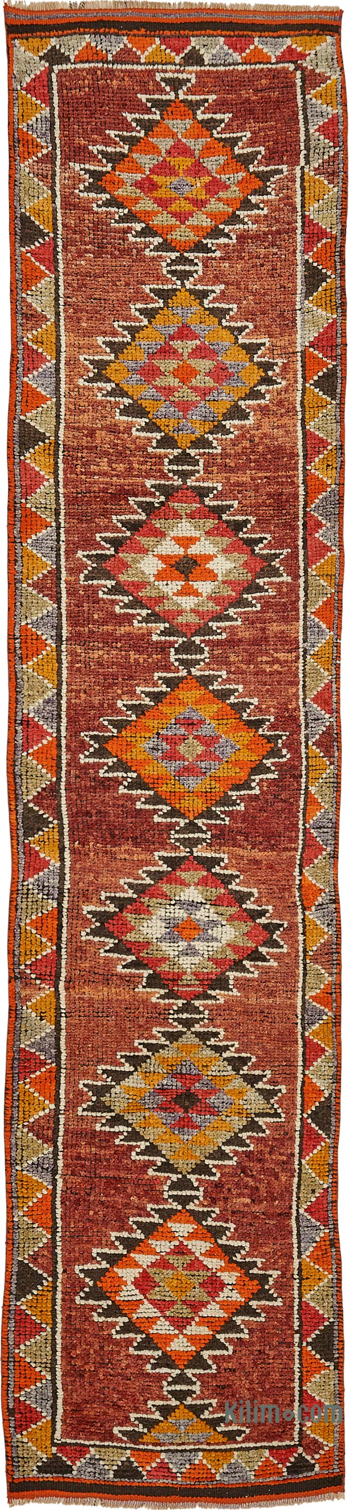 Vintage Tribal Runner Rug - 2' 9" x 13'  (33" x 156") - K0085115