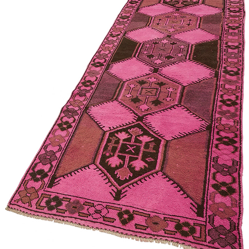 Alfombra Vintage de pasillo - 130 cm x 398 cm - K0085123