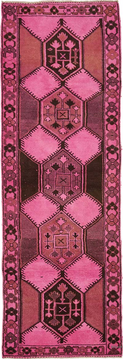 Alfombra Vintage de pasillo - 130 cm x 398 cm