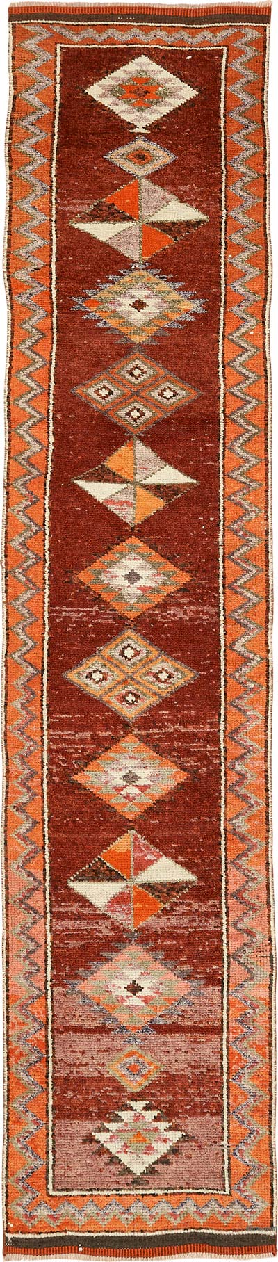 Vintage Tribal Runner Rug - 2' 7" x 12' 4" (31" x 148")