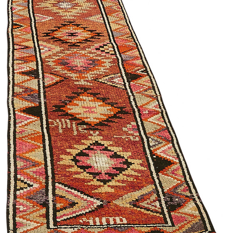 Vintage Tribal Runner Rug - 2' 8" x 11'  (32" x 132") - K0085129