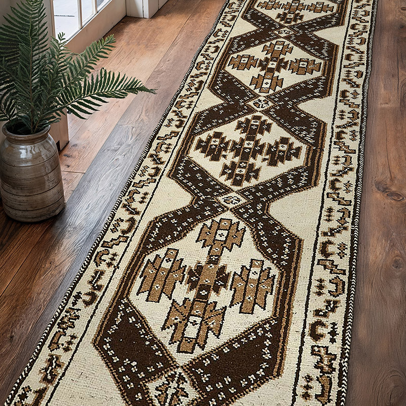 Vintage Tribal Runner Rug - 3' 3" x 13'  (39" x 156") - K0085130