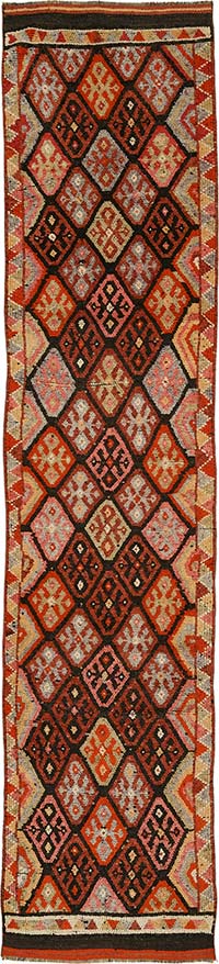Alfombra Vintage de pasillo - 86 cm x 405 cm