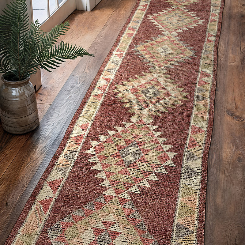 Alfombra Vintage de pasillo - 85 cm x 352 cm - K0085134