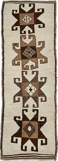 Vintage Tribal Runner Rug - 3' 7" x 10' 9" (43" x 129")