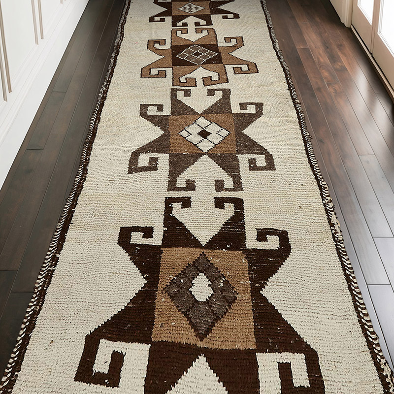 Vintage Tribal Runner Rug - 3' 7" x 10' 9" (43" x 129") - K0085135