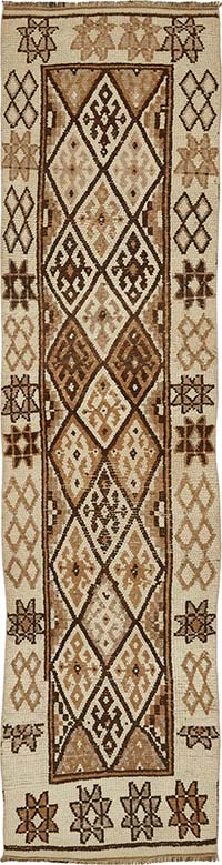 Vintage Tribal Runner Rug - 2' 9" x 11' 1" (33" x 133")