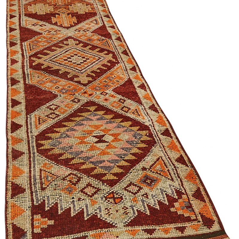 Vintage Tribal Runner Rug - 3' 1" x 12' 6" (37" x 150") - K0085142