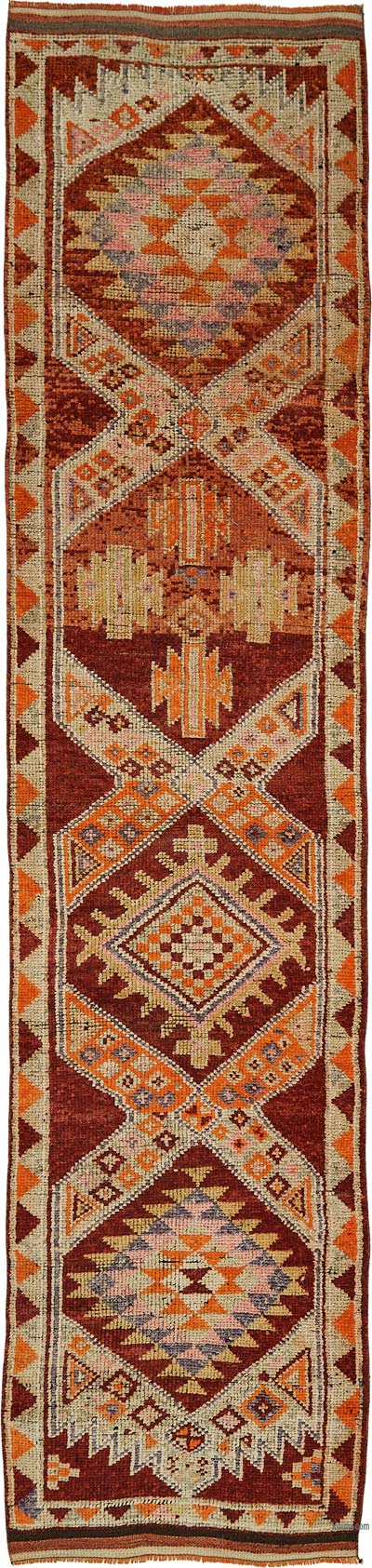 Vintage Tribal Runner Rug - 3' 1" x 12' 6" (37" x 150")