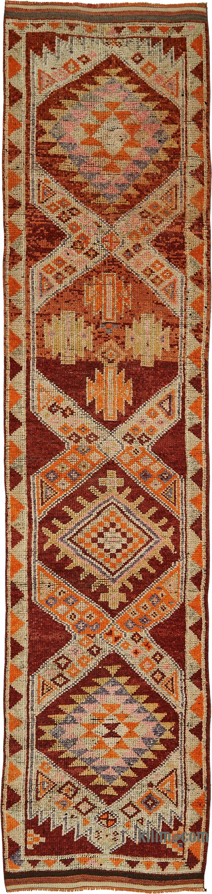 Vintage Tribal Runner Rug - 3' 1" x 12' 6" (37" x 150") - K0085142