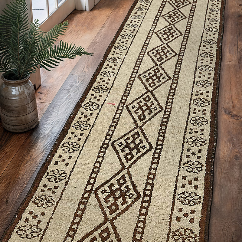 Vintage Tribal Runner Rug - 3' 2" x 11' 10" (38" x 142") - K0085143