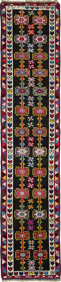 Alfombra Vintage de pasillo - 88 cm x 410 cm