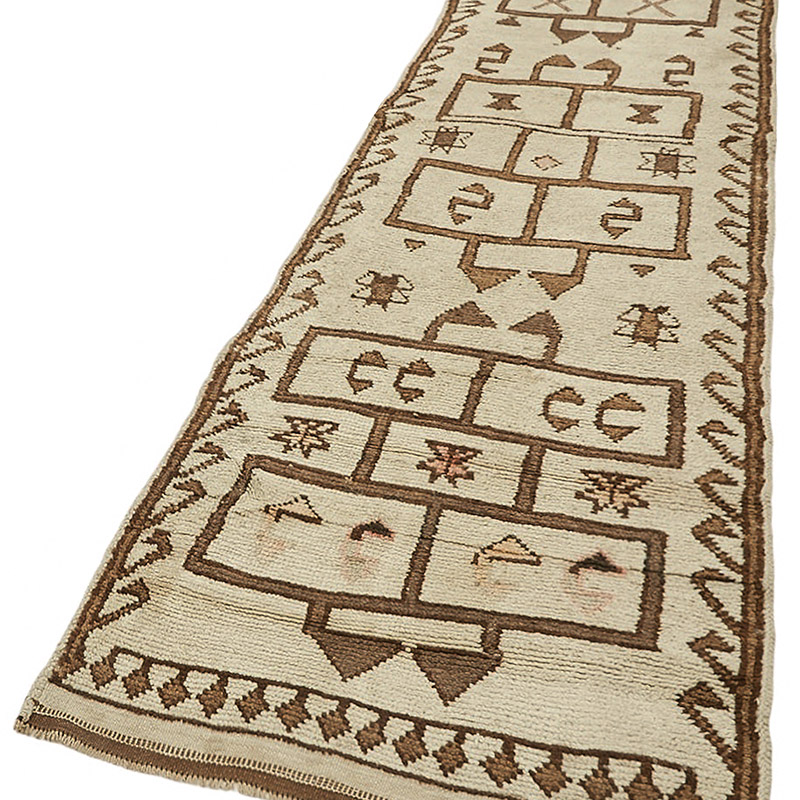 Alfombra Vintage de pasillo - 95 cm x 386 cm - K0085153