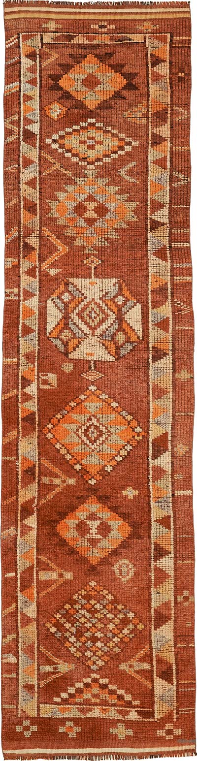 Vintage Tribal Runner Rug - 2' 7" x 11'  (31" x 132")